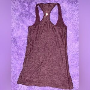 Lululemon Women's Red Heathered Racerback Stretch Sleeveless Activewear Tank